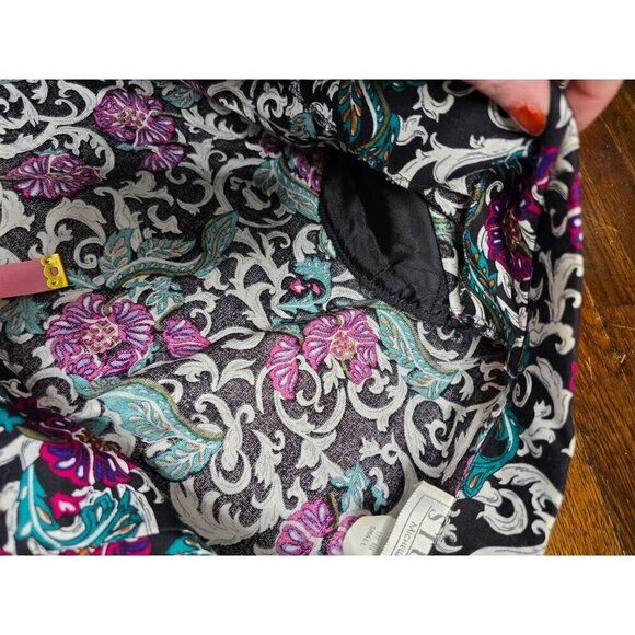 Vintage 90s Dark Romantic Boho Paisley Eclectic Blazer Jacket - Picture 12 of 16